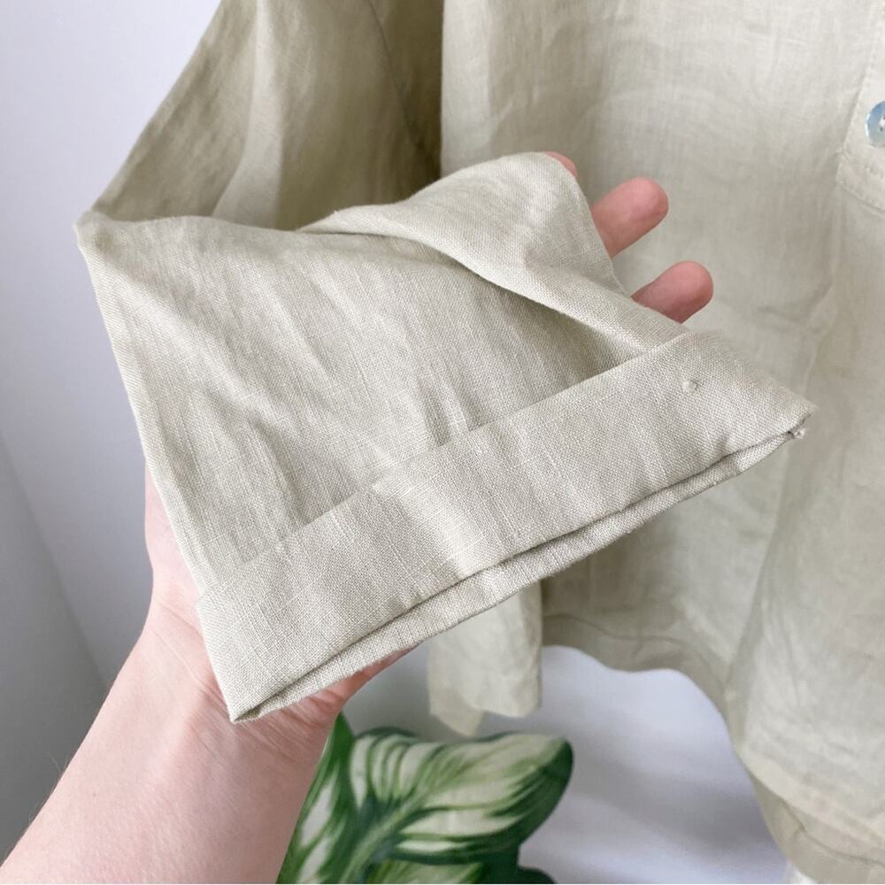 Zara Relaxed Fit 100% Linen Top - Picture 4 of 8